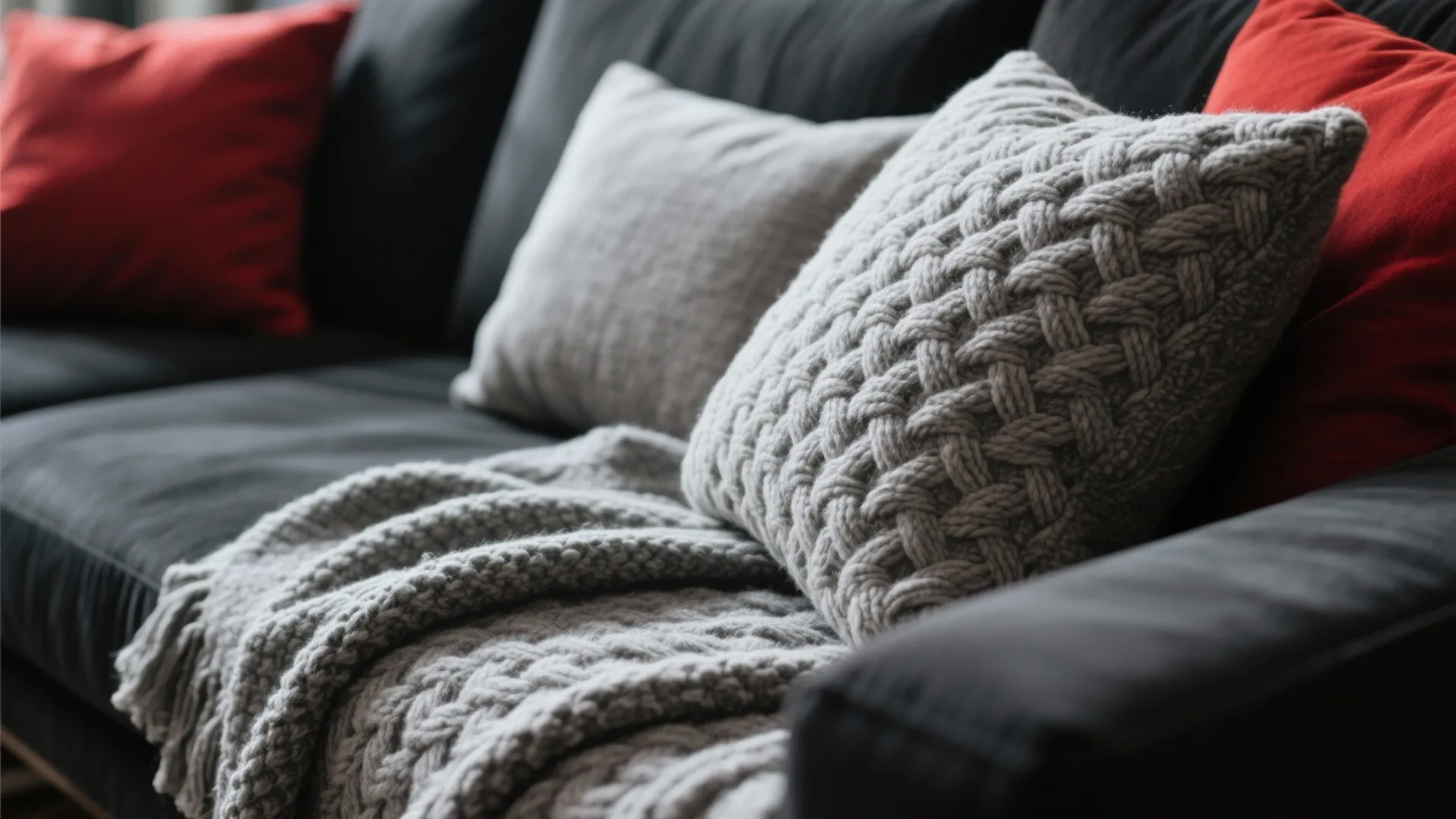 7. Grey Textured Fabrics for Coziness
