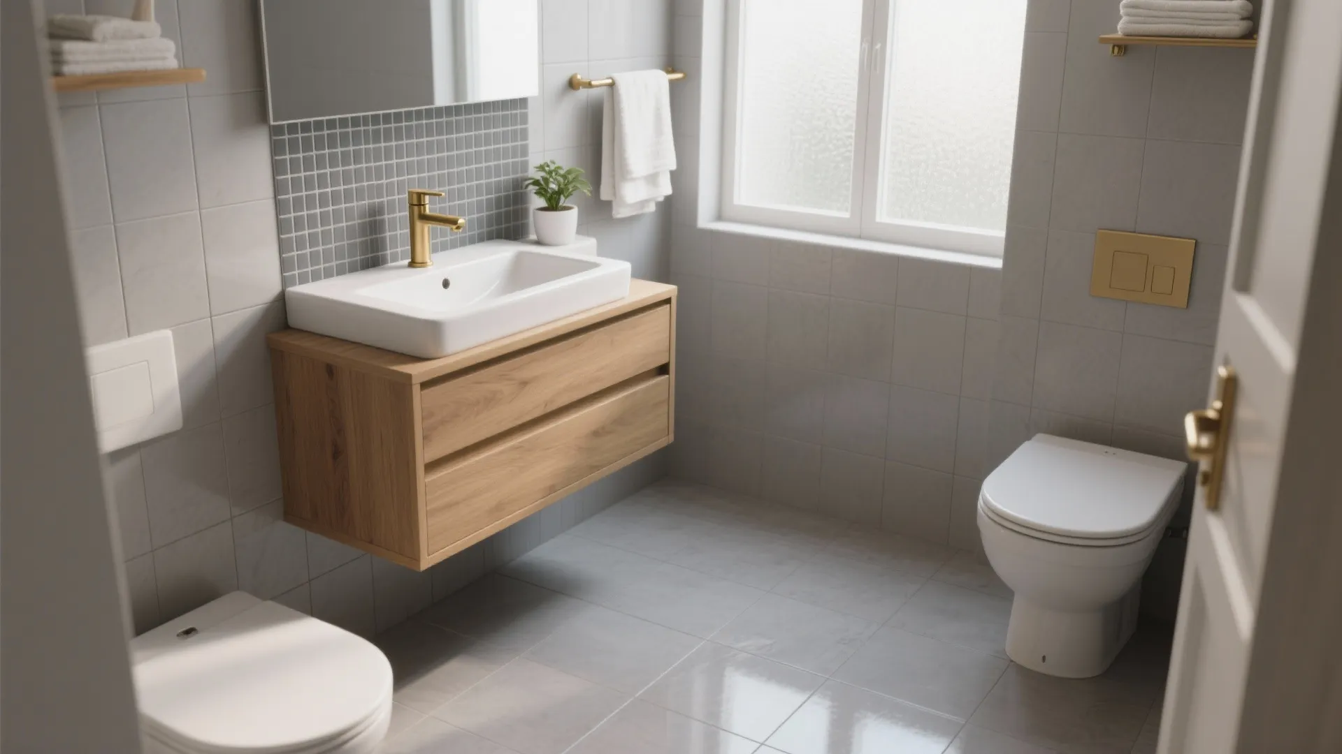 5 Creative Ideas for Grey Tiles Bathroom: Small bathroom, big style: five real-world design ideas for grey tiled bathrooms from a pro