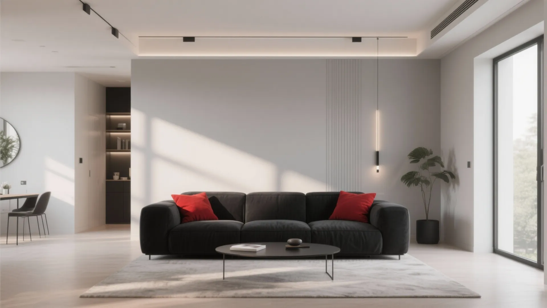 1. Minimalist Grey Walls for a Balanced Base