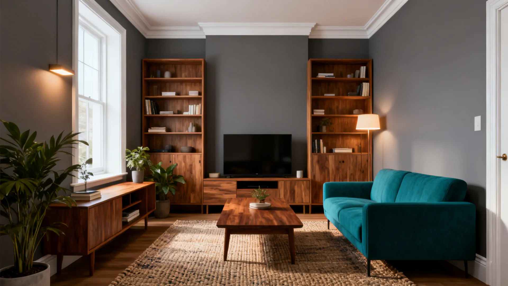 5 Living Room Ideas: Grey Walls & White Trim
