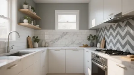 5 Grey and White Kitchen Backsplash Ideas