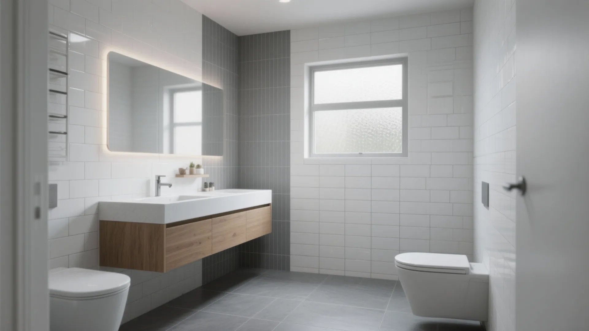 5 Grey and White Tile Bathroom Ideas: Small-space bathroom design: 5 creative grey & white tile inspirations from a pro