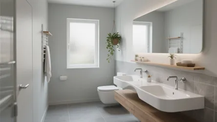 5 Grey Bathroom Ideas with White Vanity