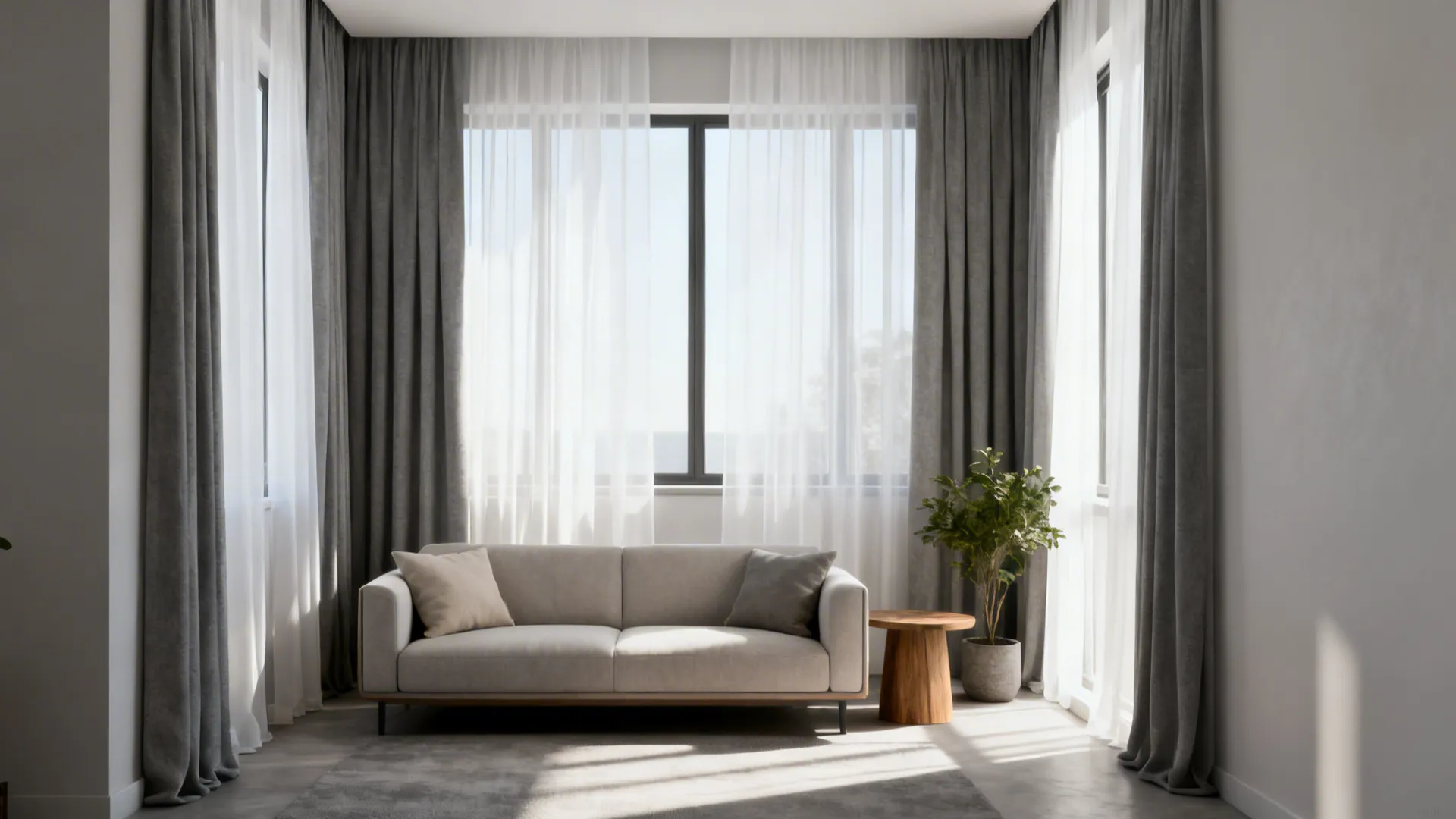 5 Living Room Curtain Ideas: Grey & White