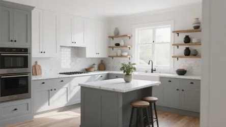 5 Grey and White Kitchen Cabinet Ideas