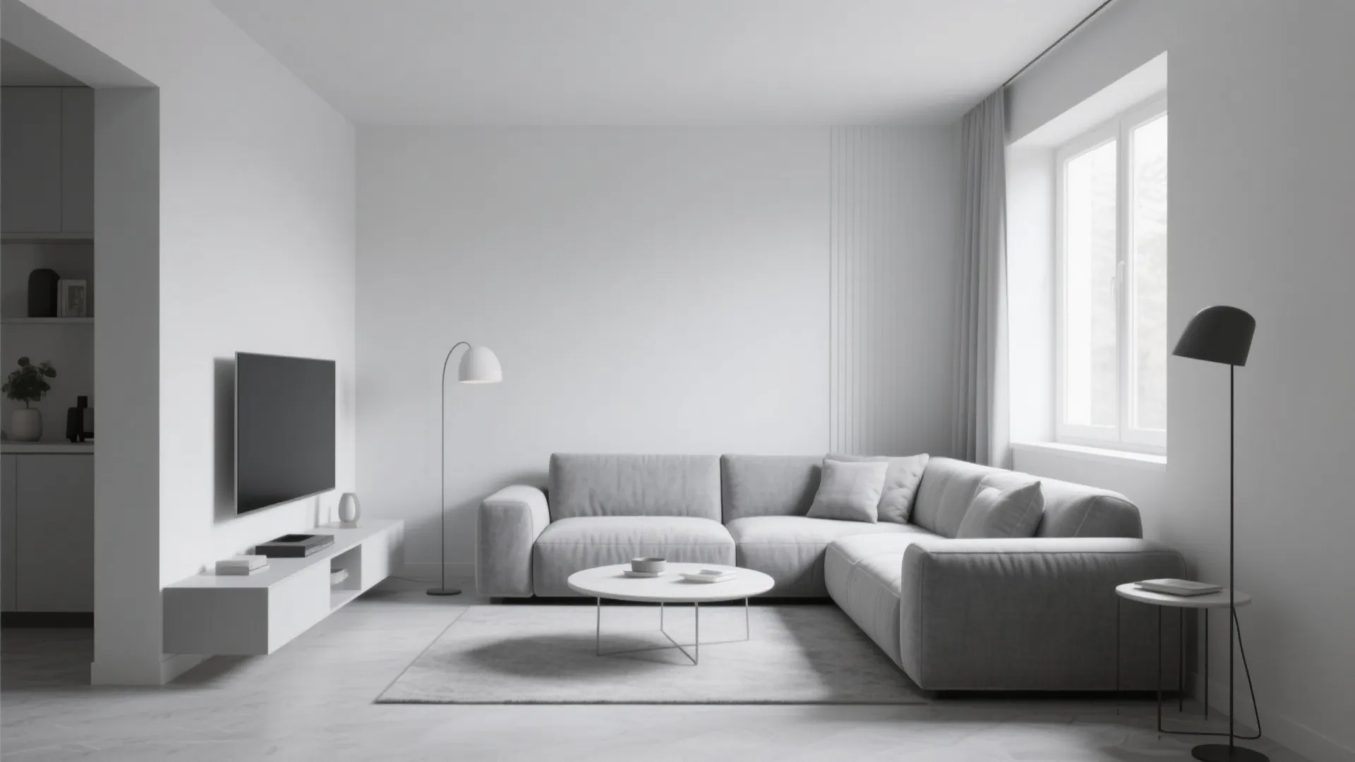 7. Grey and White Monochrome Scheme