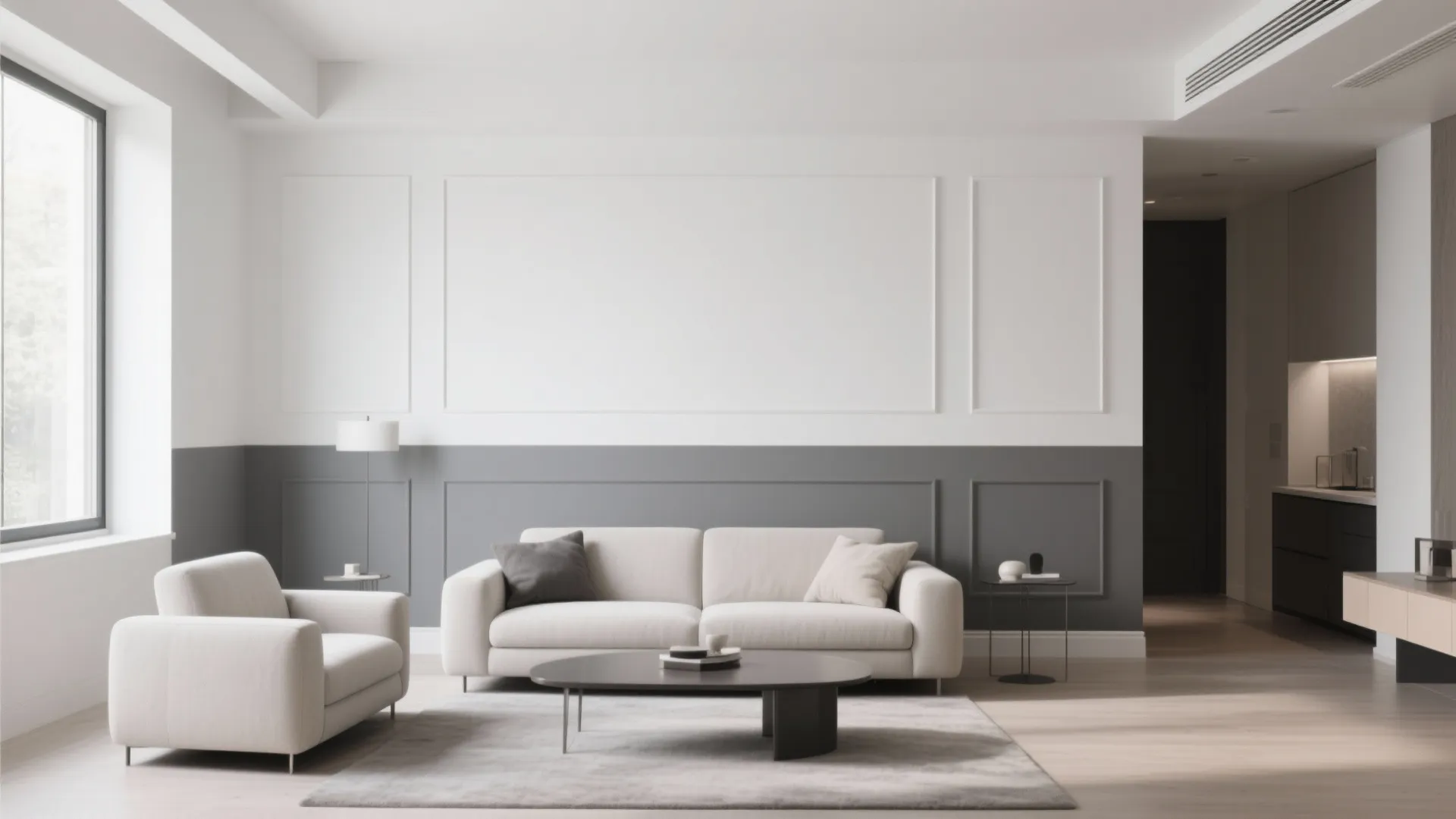 5. Grey and White Two-Tone