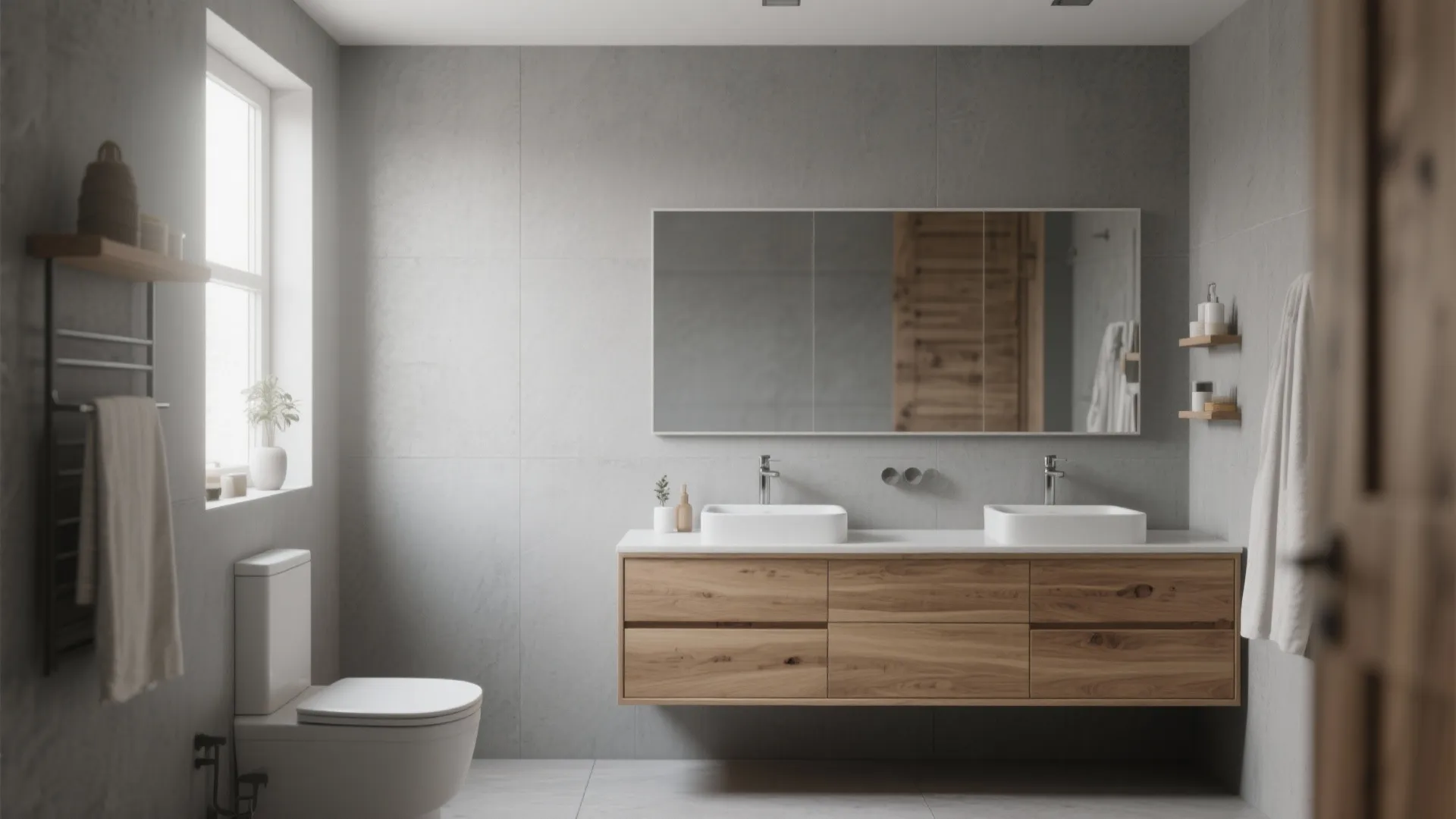 Grey and Natural Wood Combo