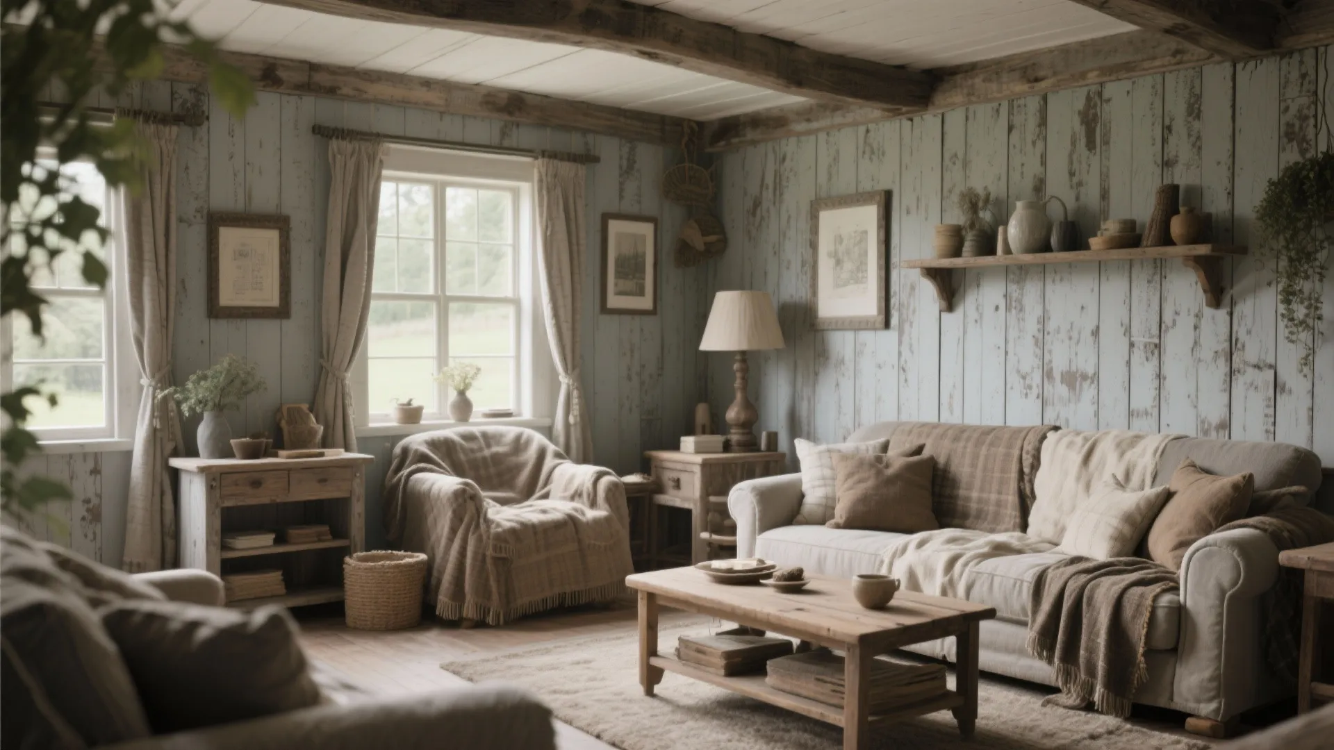 Grey Wood Panel Effect