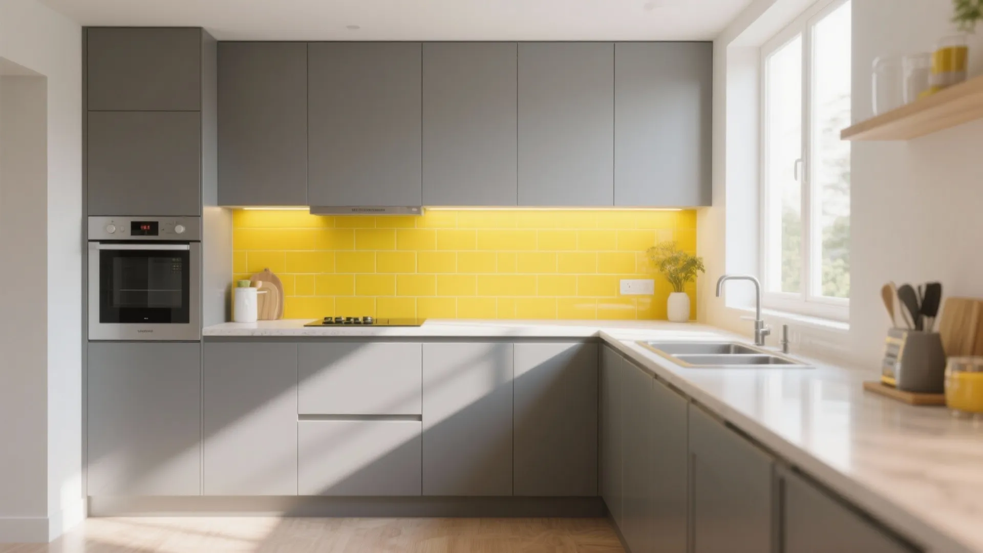 8. Grey with a Pop of Color