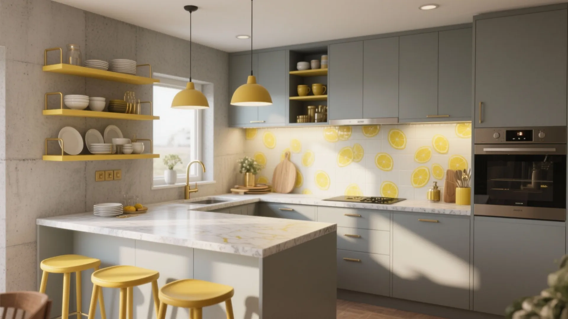 5 Grey and Yellow Kitchen Ideas: Brighten small kitchens: 5 creative grey and yellow design inspirations