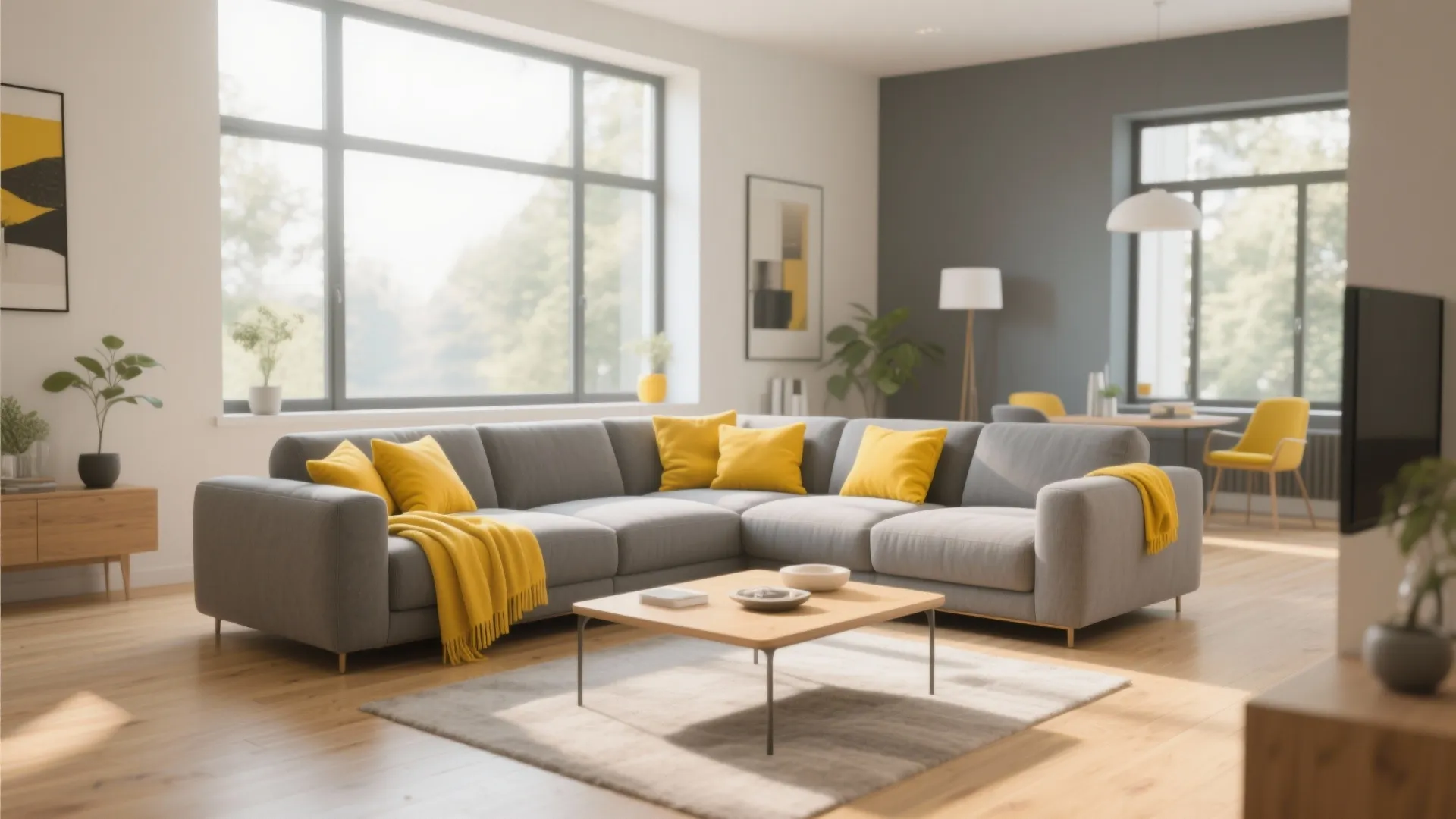 2. Pops of Mustard Yellow