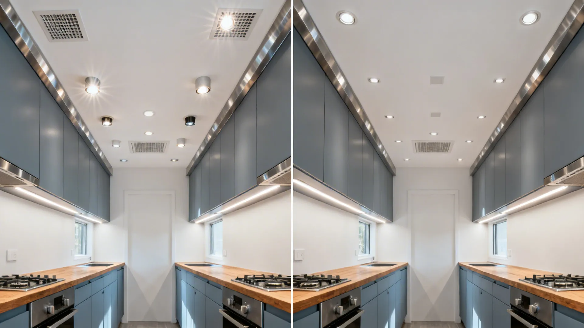 Micro-Grid Ceiling with Spot-Plus-Strip Layers