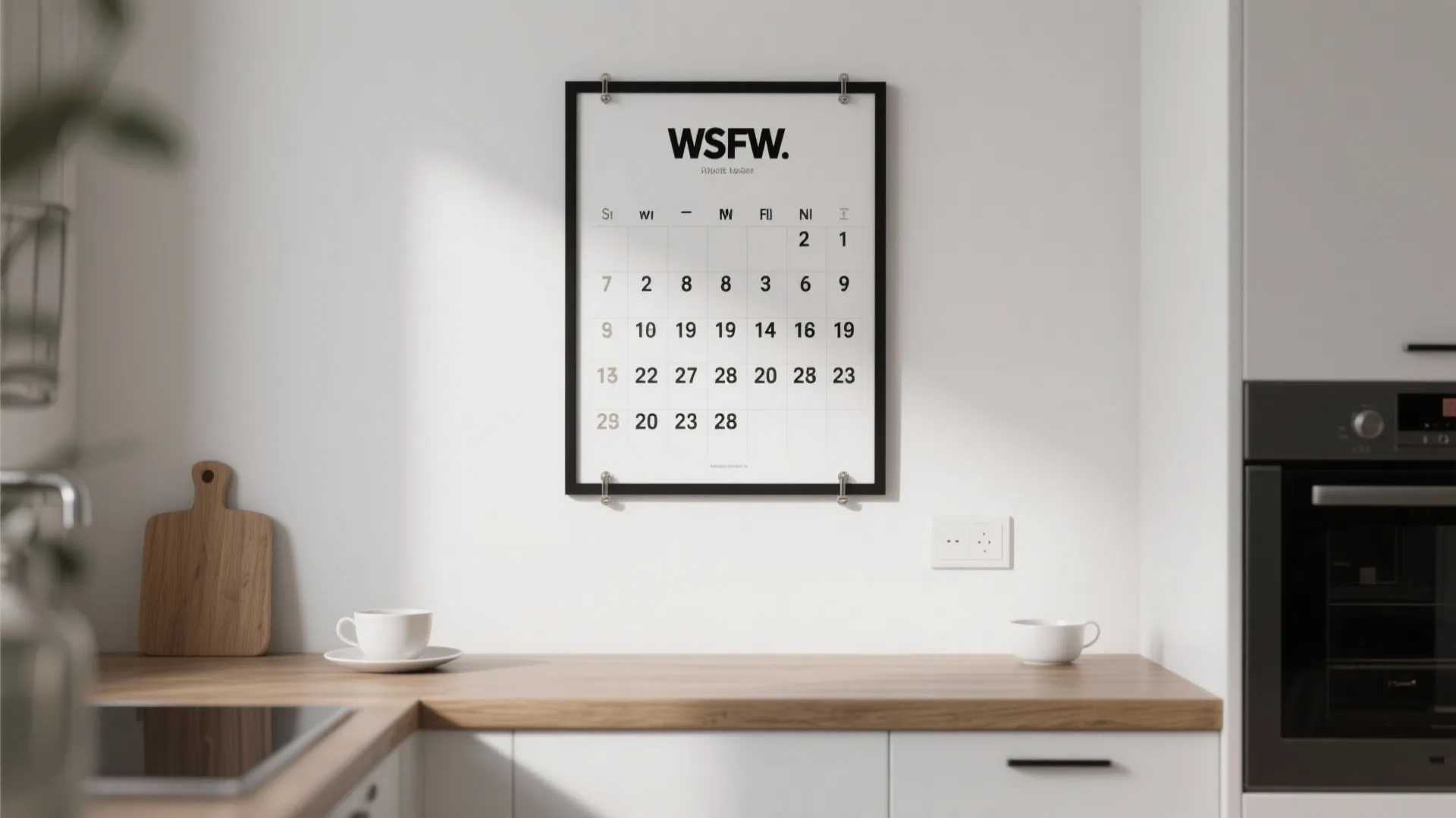 Minimalist Grid Wall Calendar