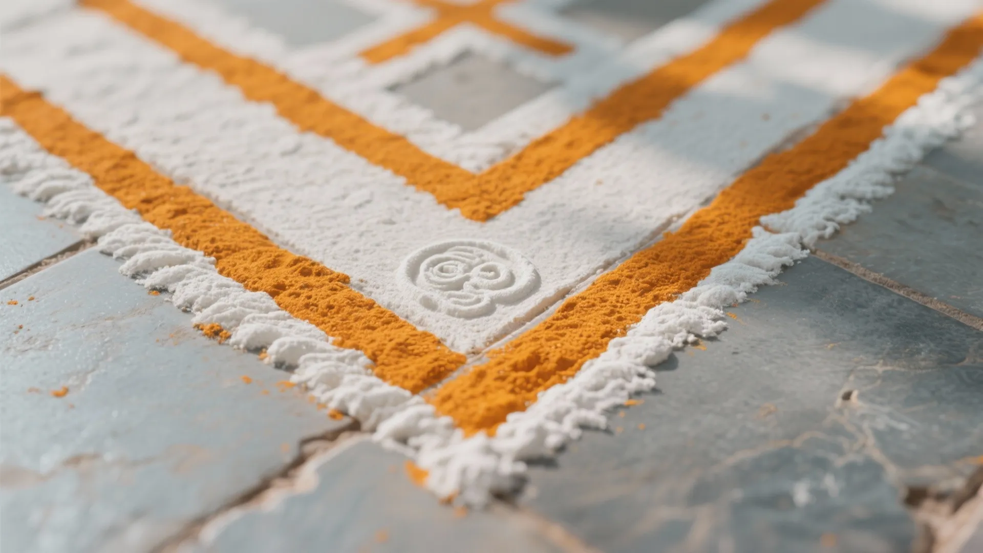 Geometric Grid Rangoli for Visual Balance