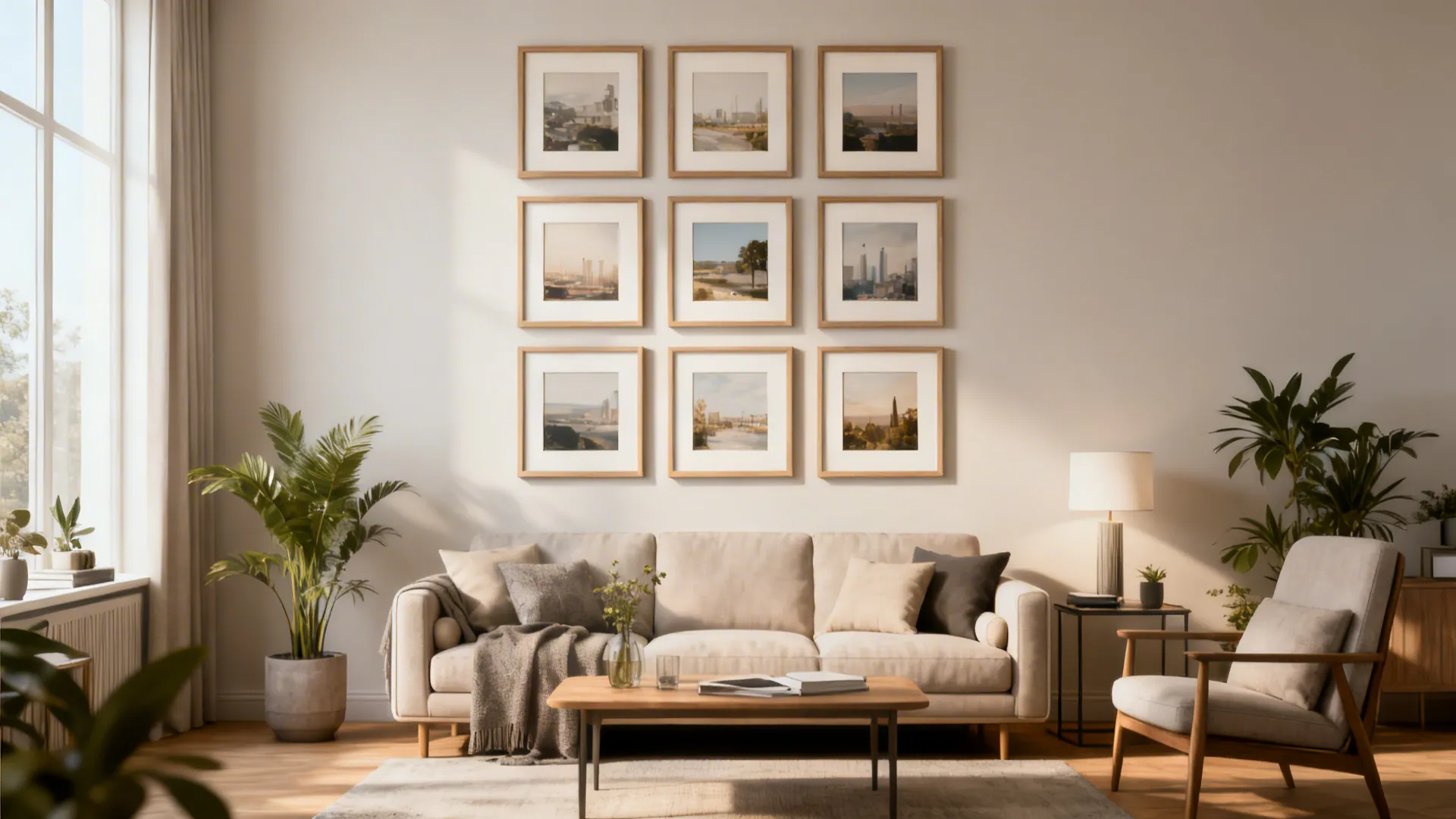 3. Grid of small frames for symmetry