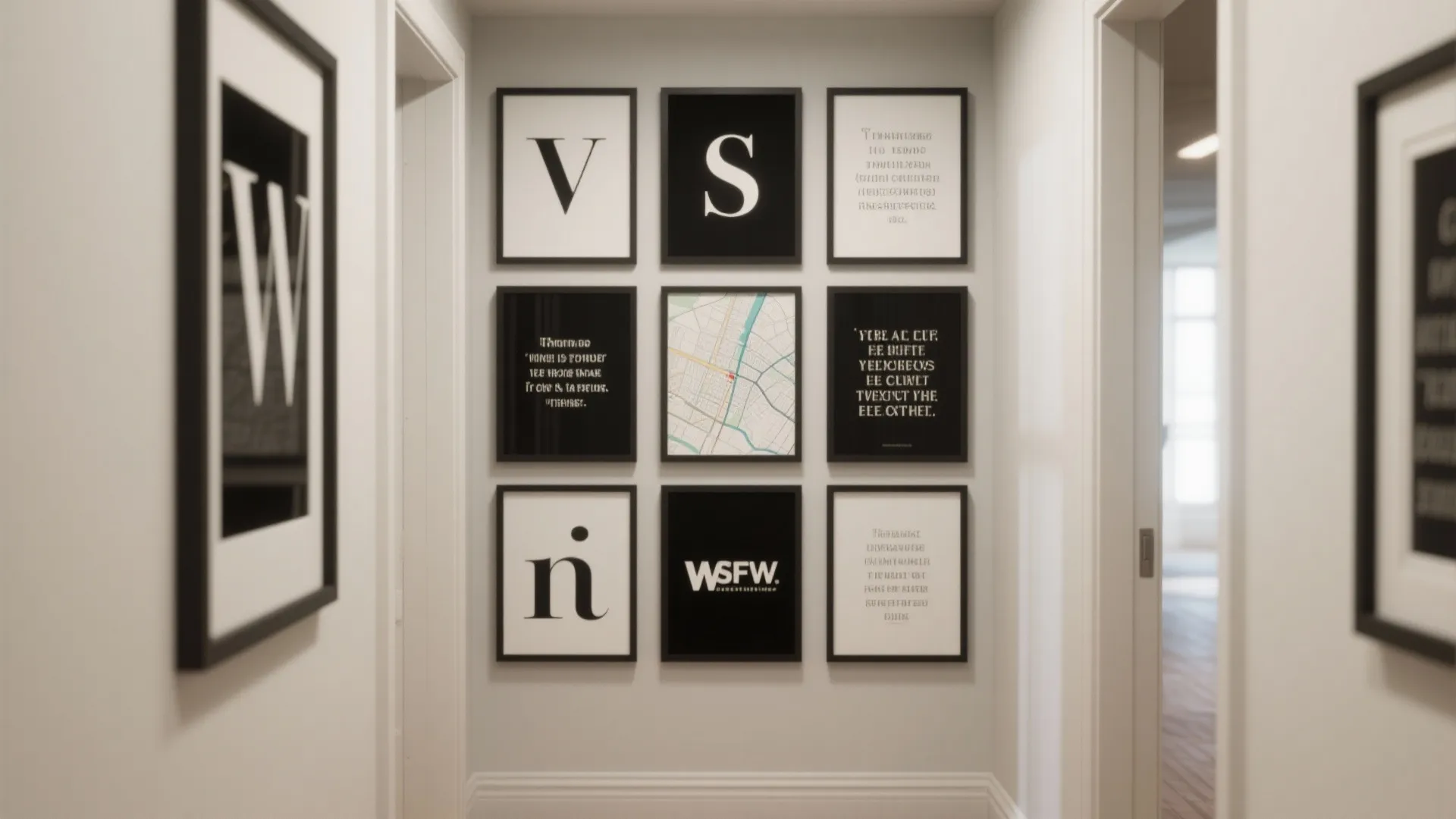 Framed Grid: Posters, Prints, and Quotes