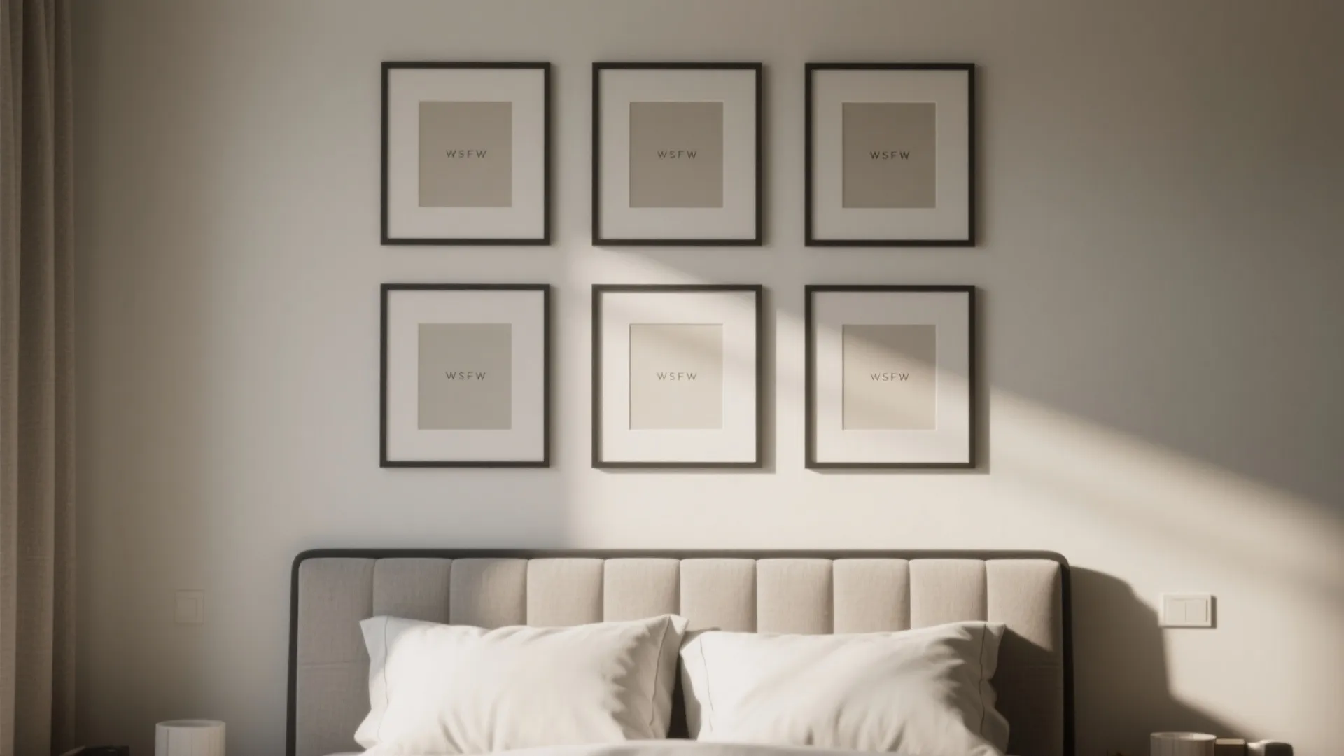 Calm Symmetry: Grid Gallery with Uniform Mats