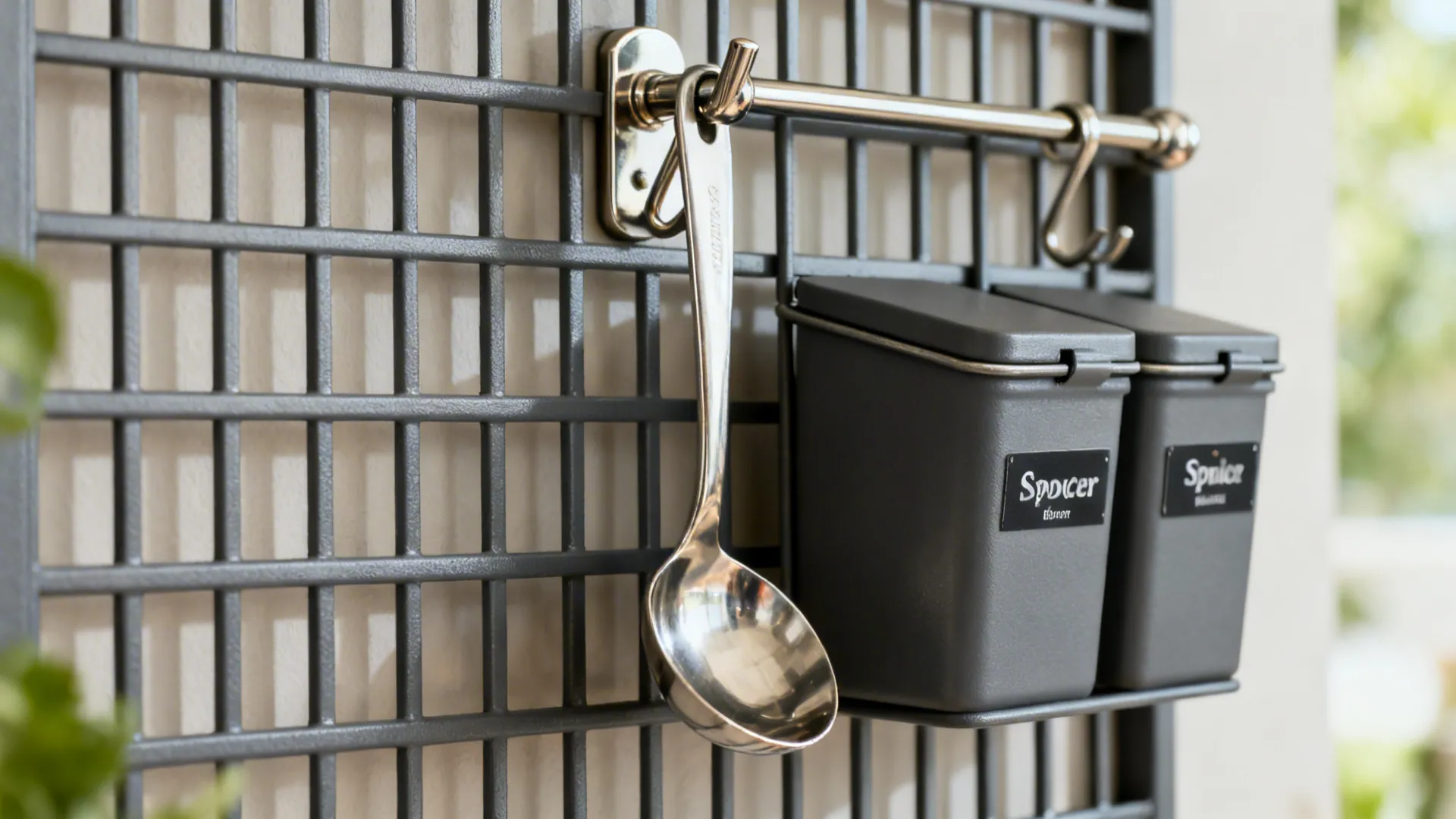 Minimalist Metal Wall Grid for Flexible Storage