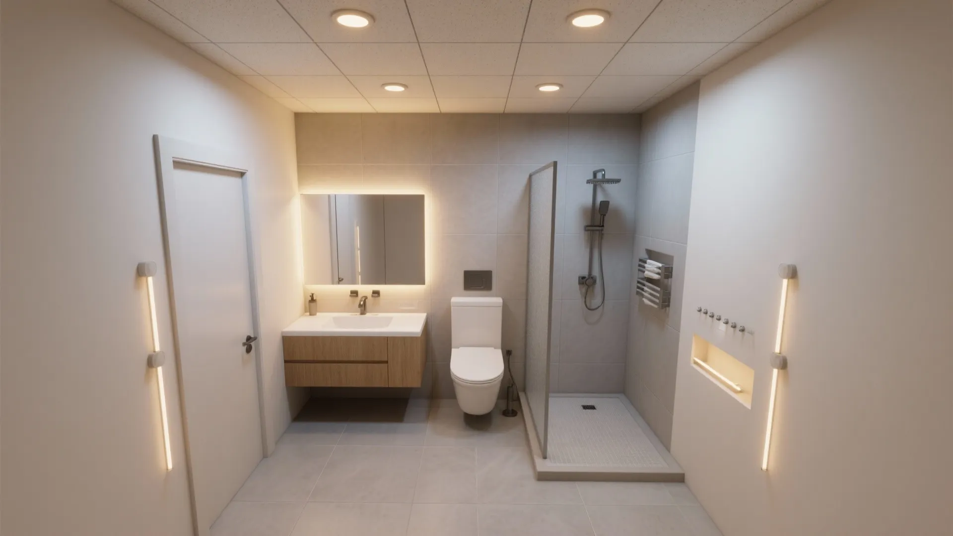 Minimalist recessed grid