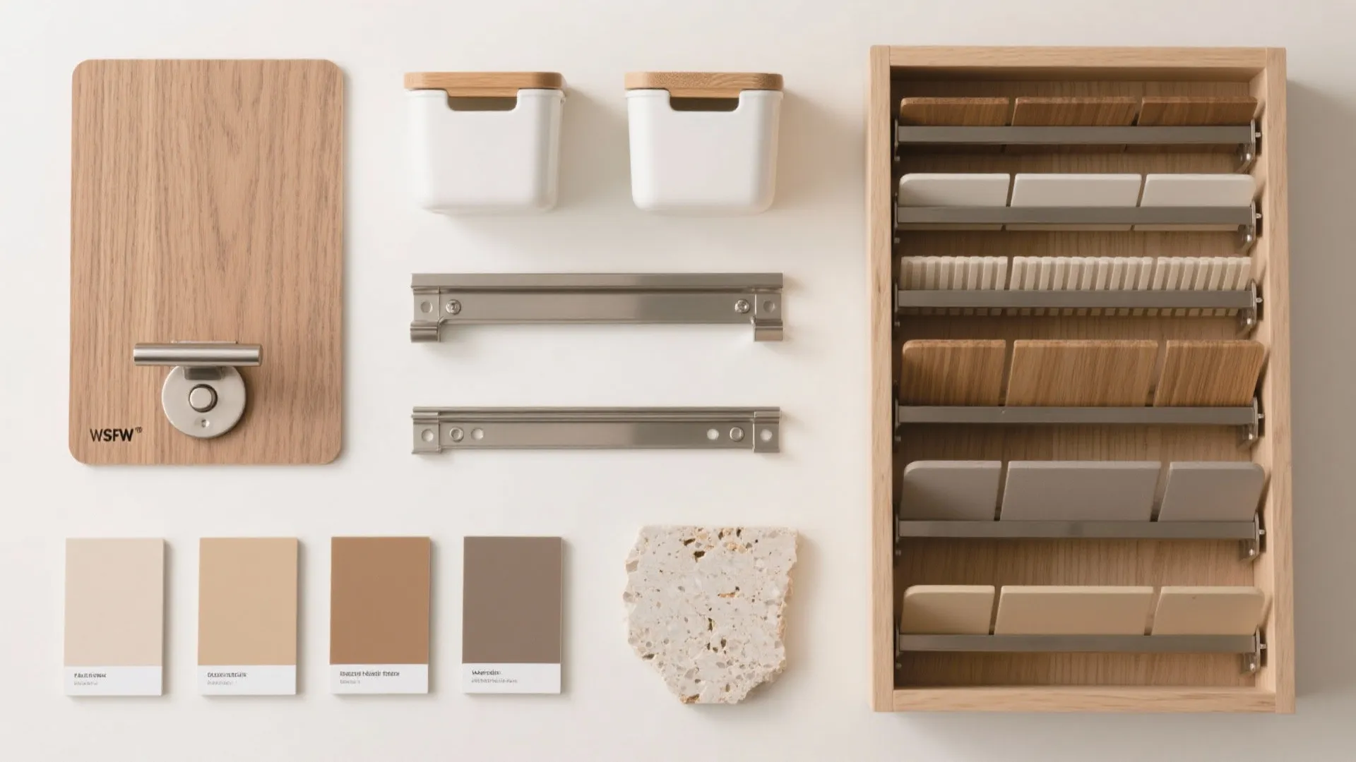 1) Minimalist Storage Grid (Inspired by study-room clarity)