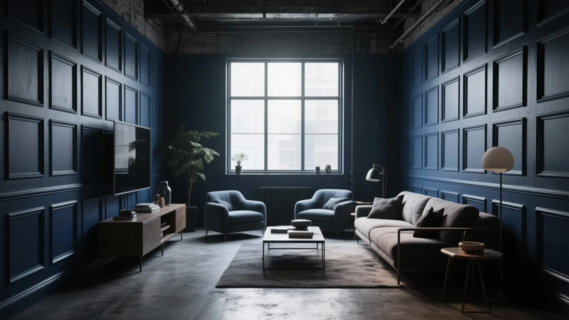 5. Floor-to-Ceiling Grid Molding