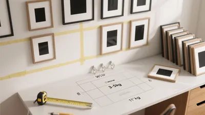 Gallery Wall Planning Guide with Measuring Tips
