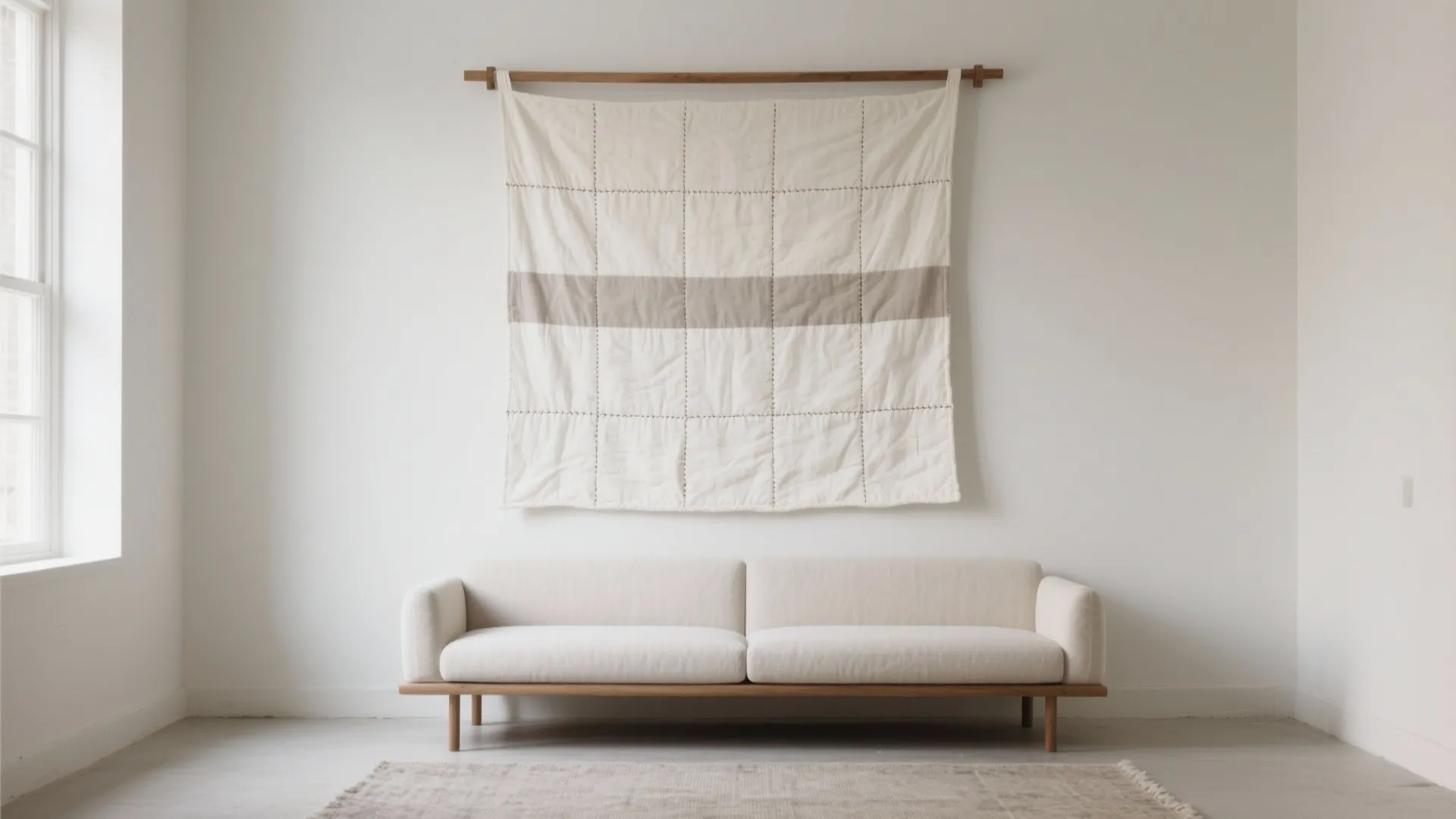 Minimalist Grid Wall Quilt for Clean Lines