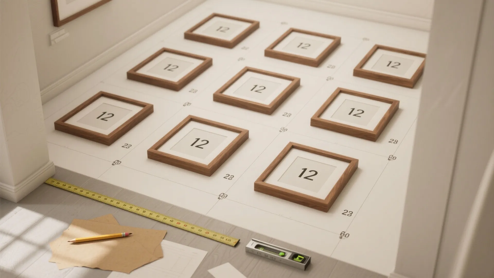 Minimalist Wood-Frame Grid Gallery