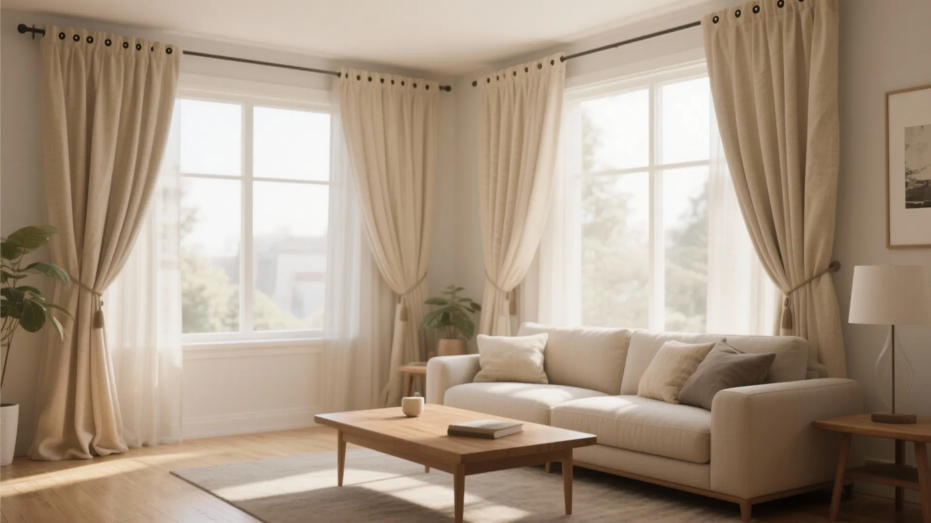 7. Grommet-Top Linen Drapes