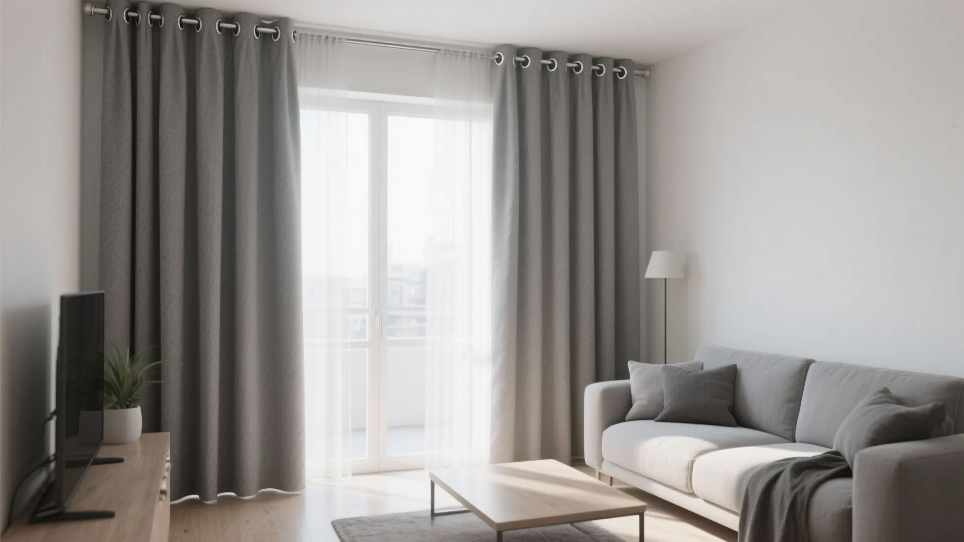 9. Grommet-Top Curtains for Easy Slide