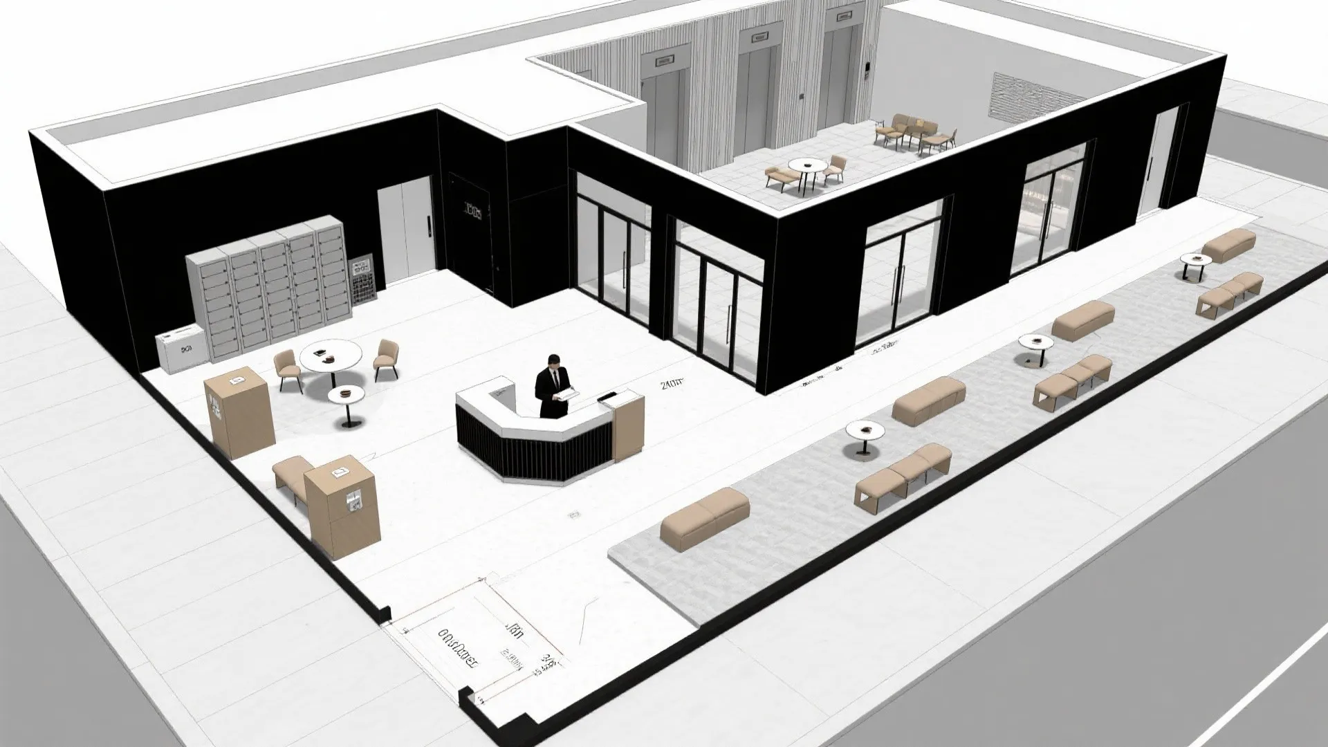 Ground-Level Exchange: Porous Lobby + Retail Spine