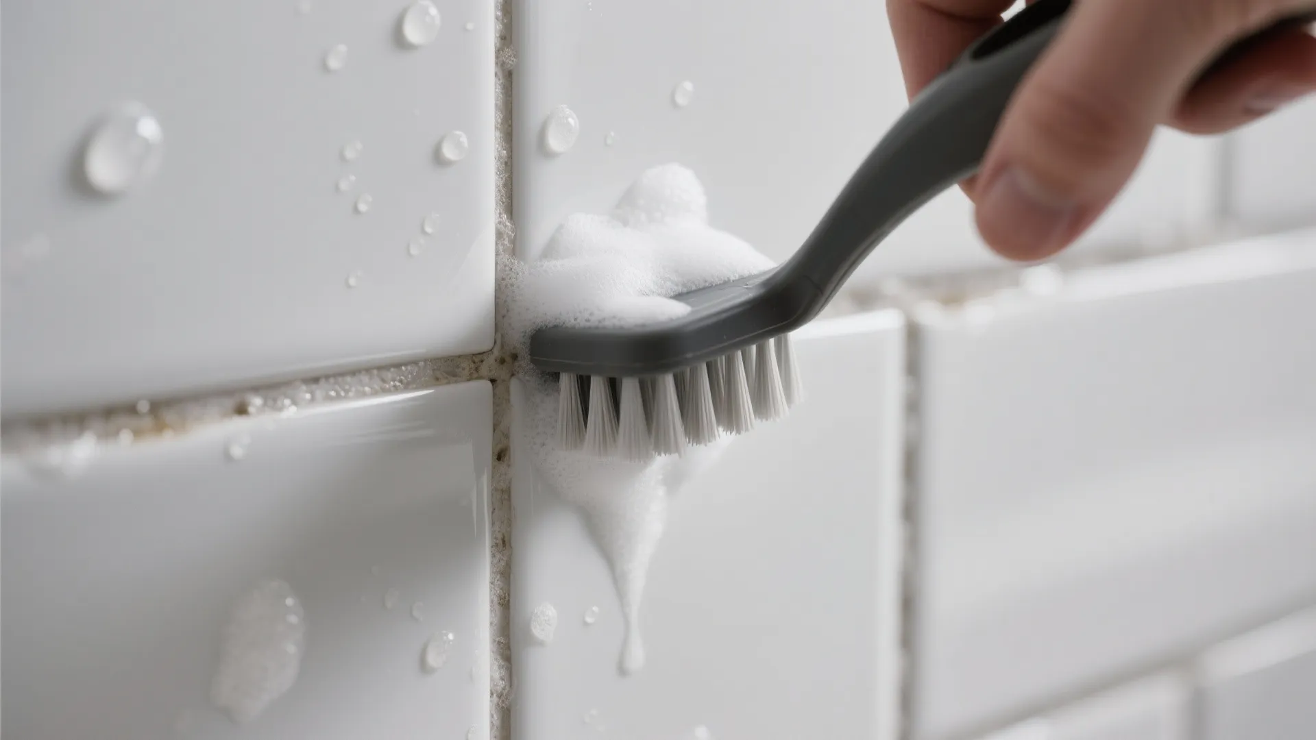 Target the Grout: Narrow-Head Brushes + Oxygen Cleaners
