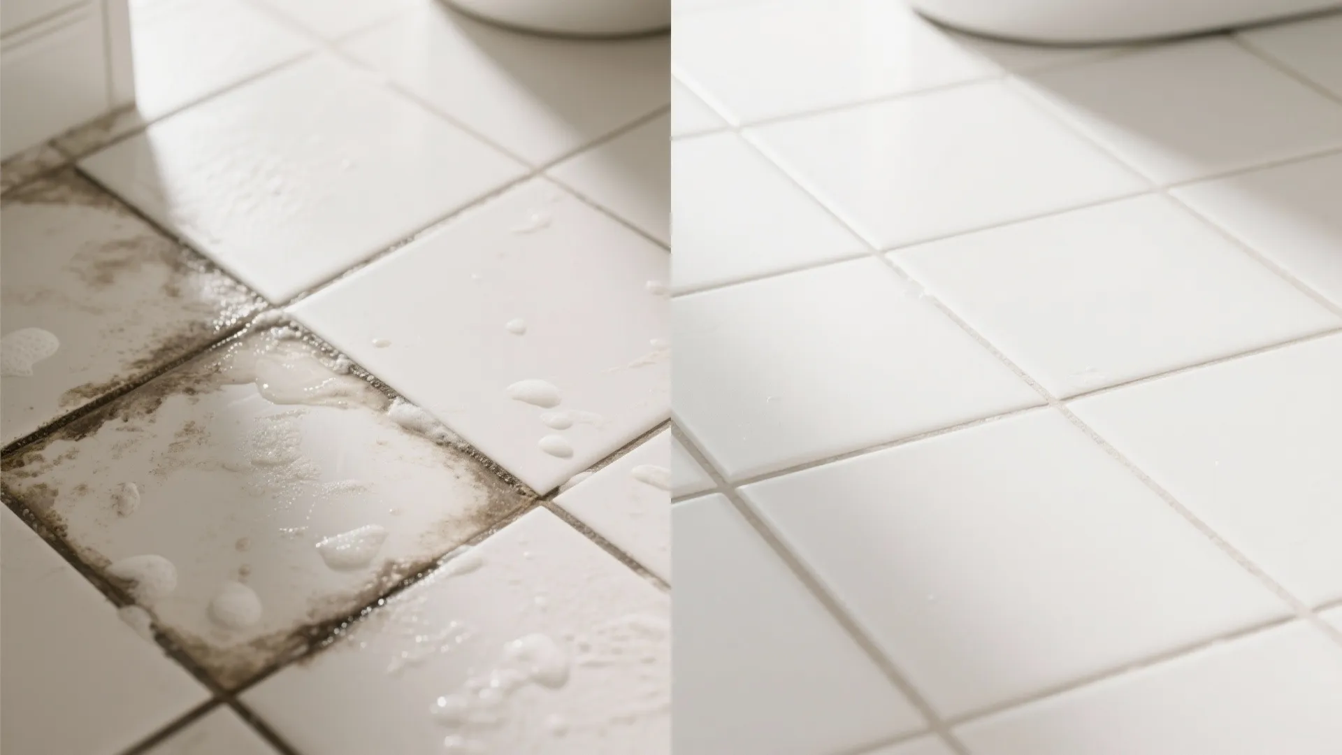 3) Grout-first method: oxygen bleach and dwell time