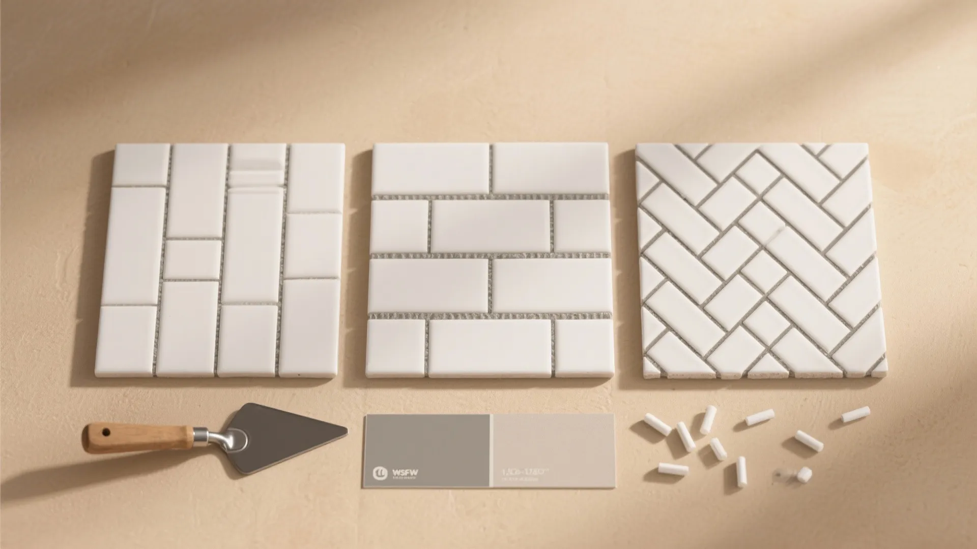 Grout Color and Pattern: Elevate White Tiles