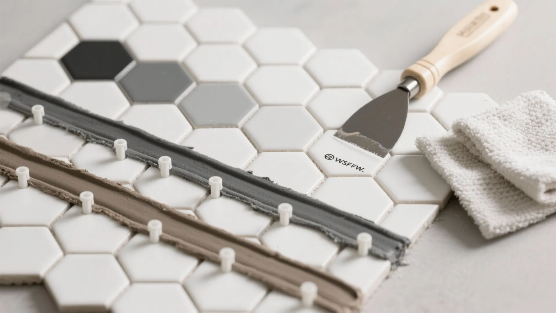 High-Contrast Grout with Mosaic Accents