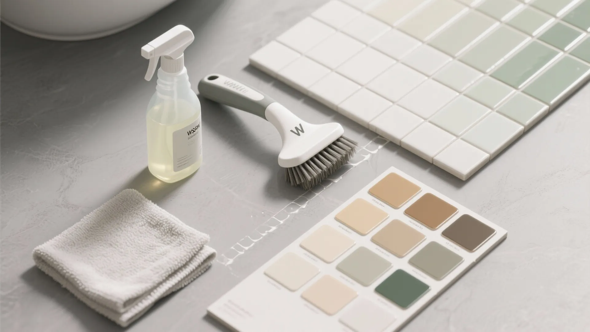 Ergonomic Grout Brush for Narrow Joints