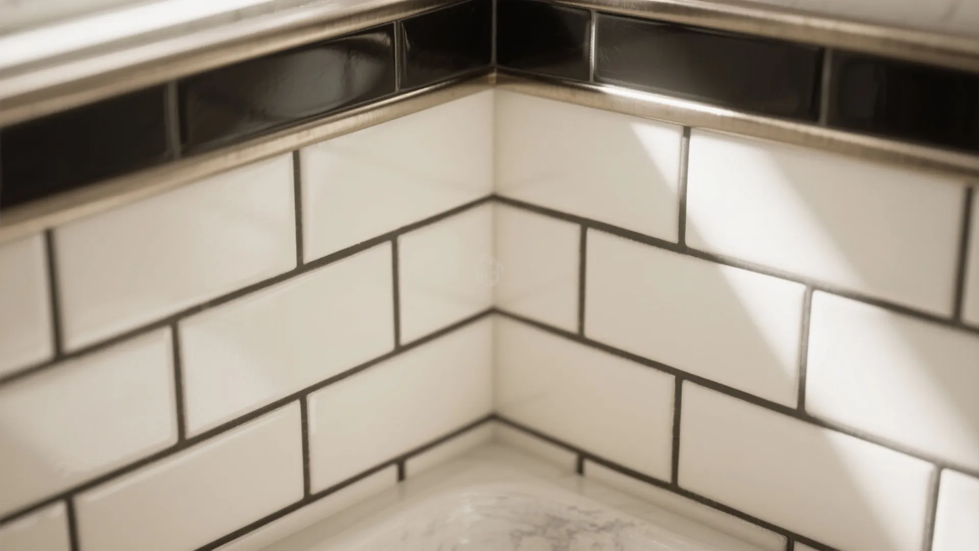 Elevated details: High-contrast grout, border trims, and niches