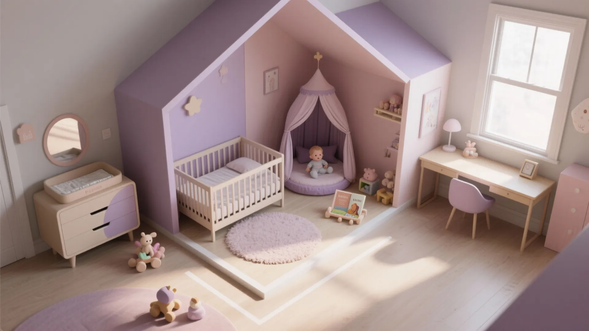 Grow-With-Her Zones and Convertible Pieces