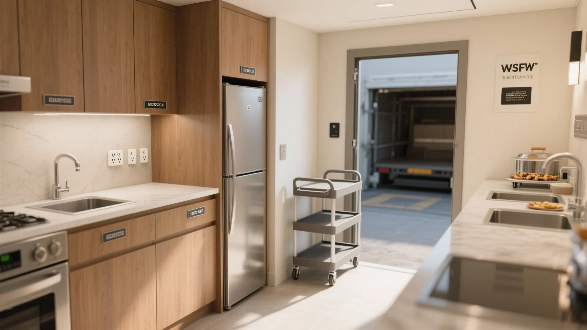 5. Guest-ready kitchen and loading plan