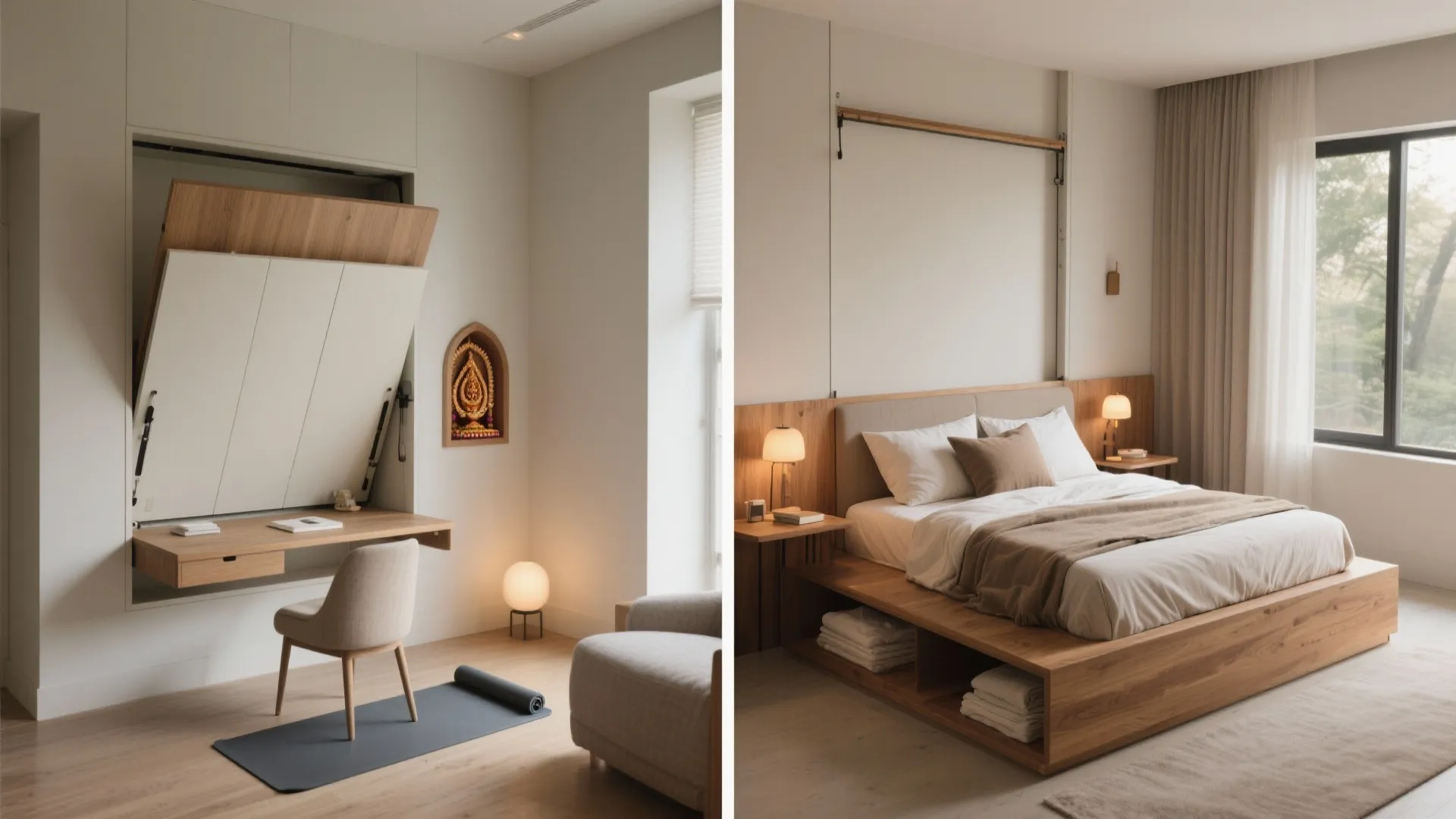 2) Dual-purpose guest bedroom that morphs for hosting