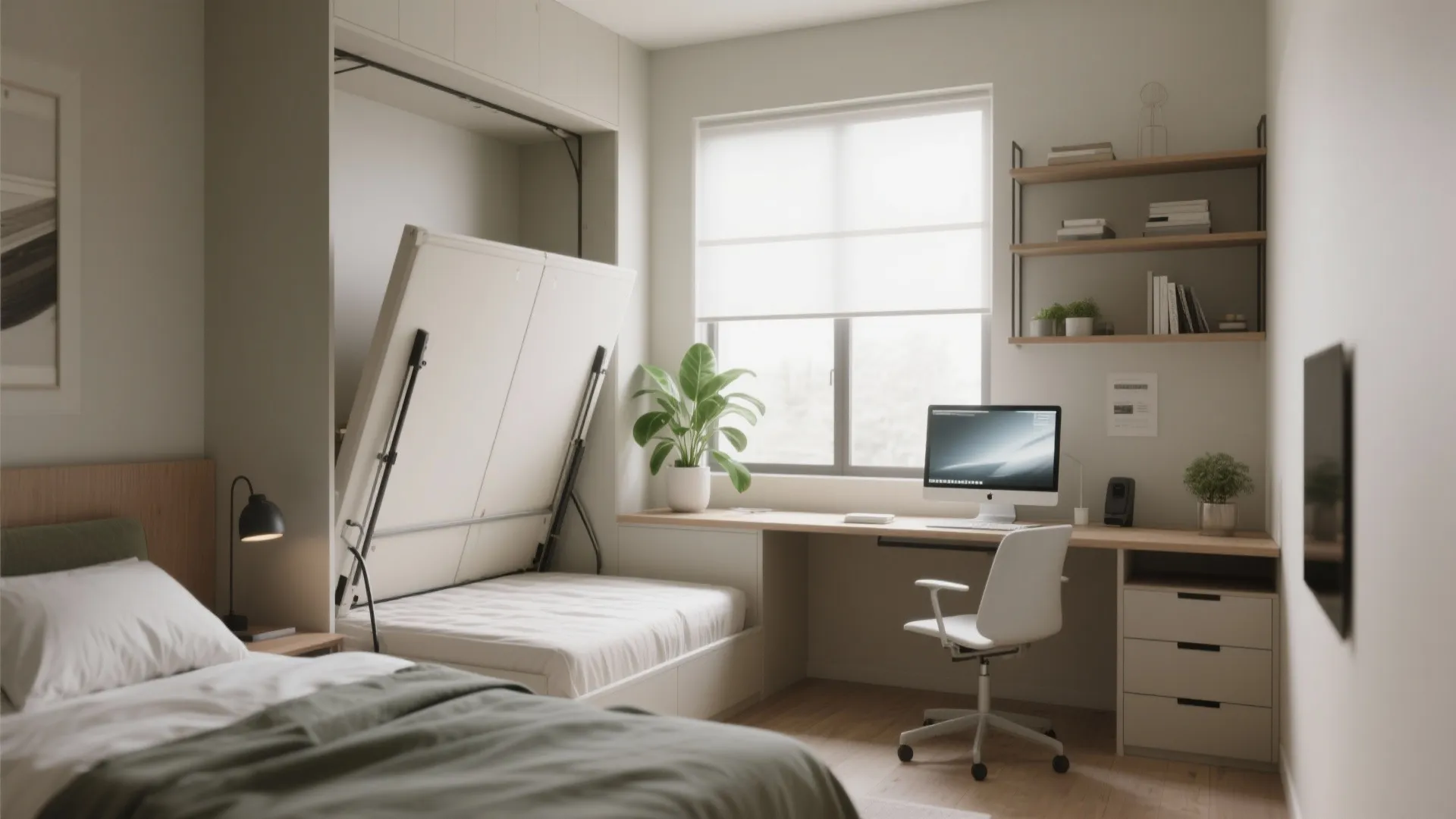 3. Flexible guest/office bedroom setup