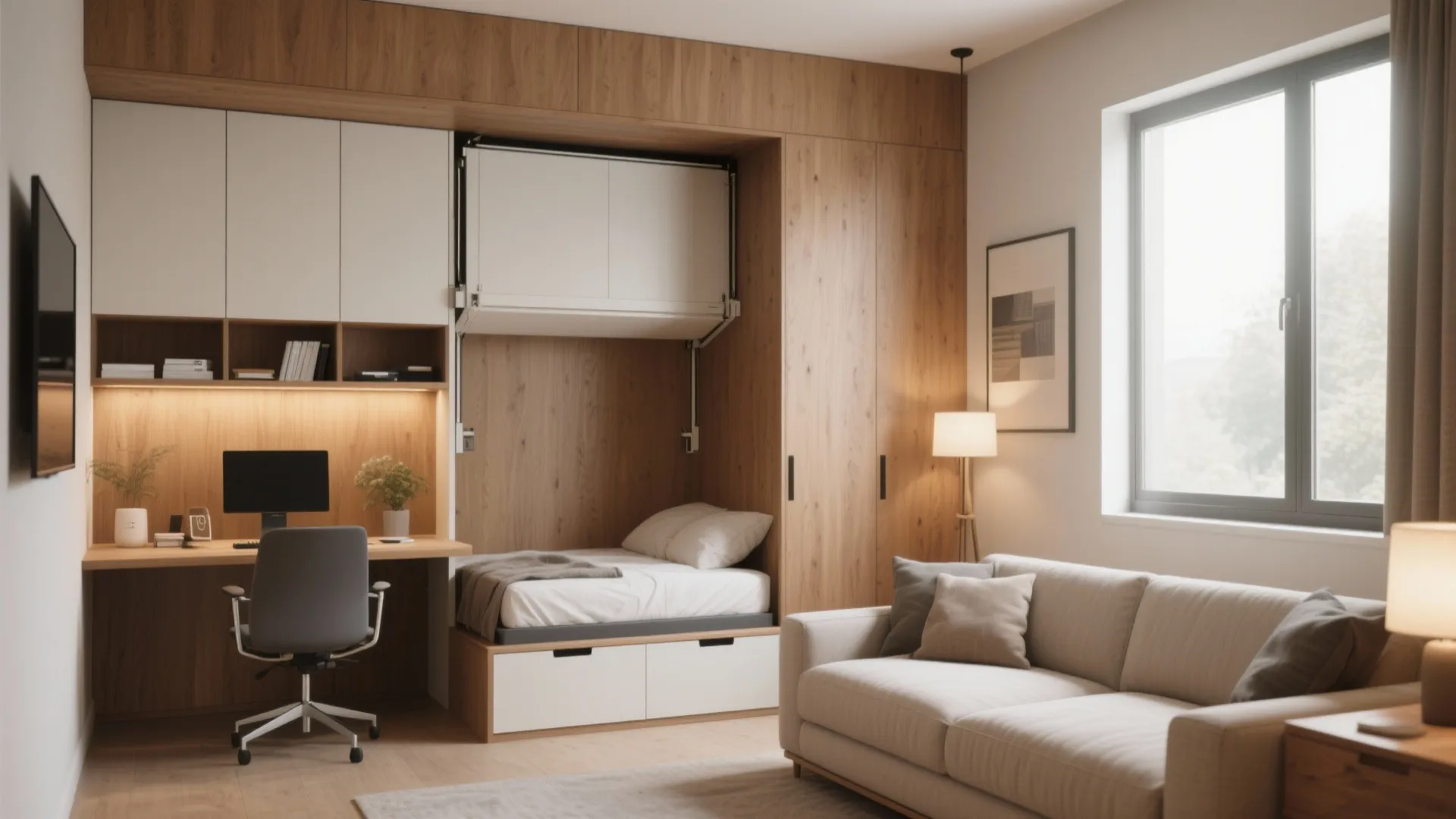 2. Guest-ready bedroom that doubles as home office