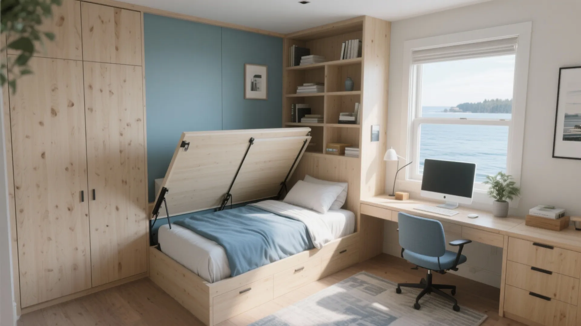 2. Dual-purpose guest/office bedroom