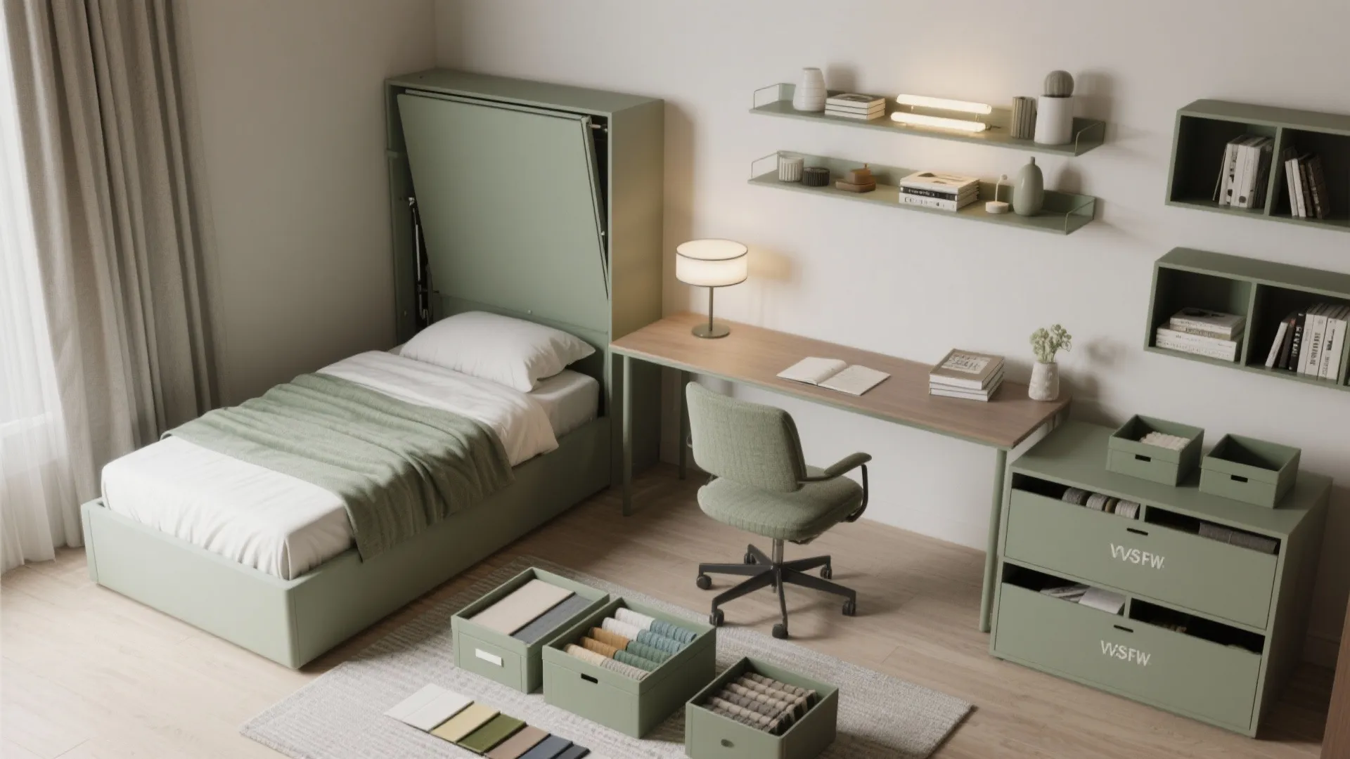 Flexible guest / home office room