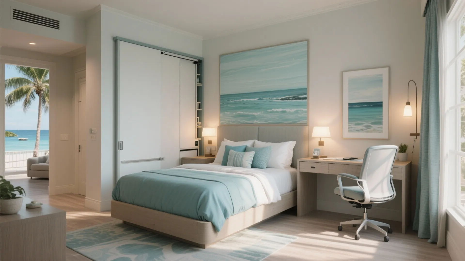 5. Flexible guest bedroom that doubles as office