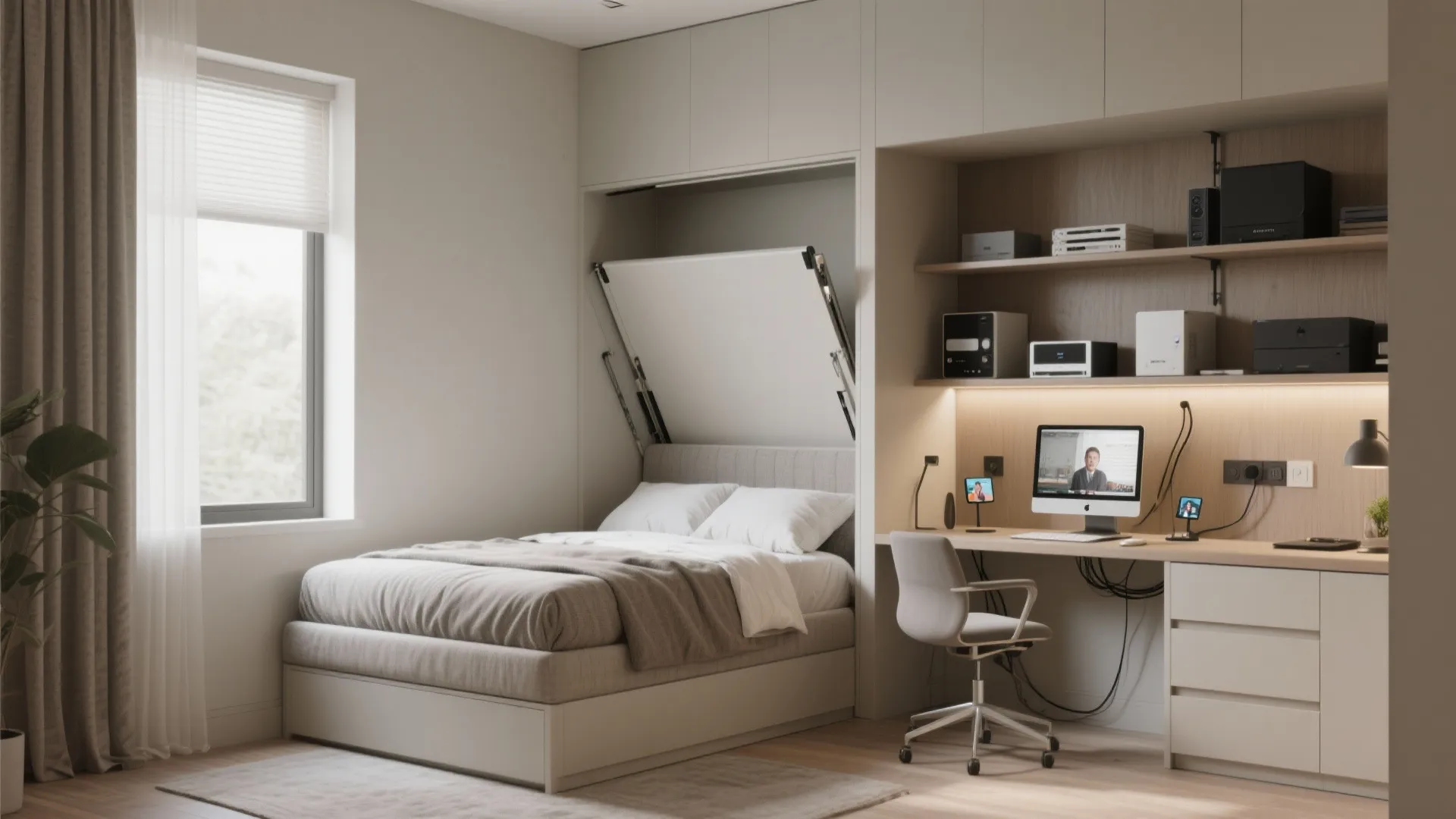 2. Flexible guest bedroom that doubles as home office