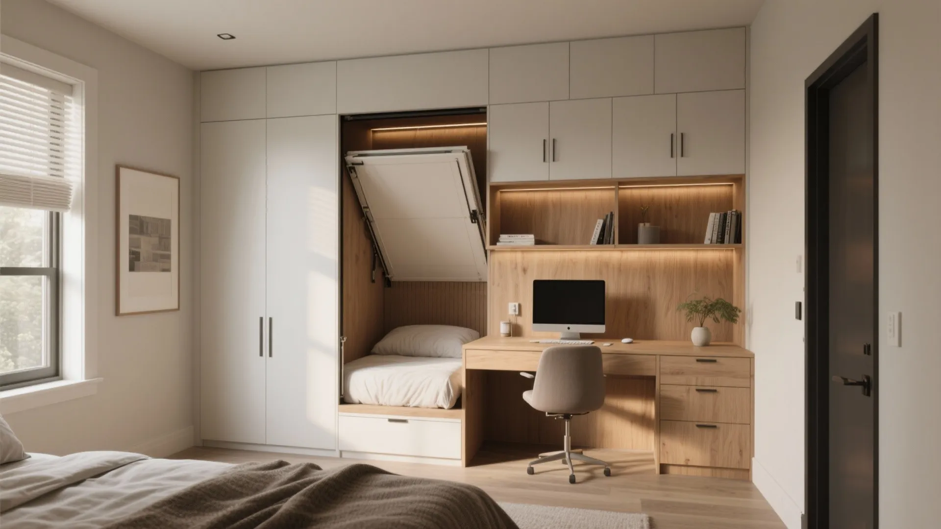Flexible Bedroom That Doubles as Office