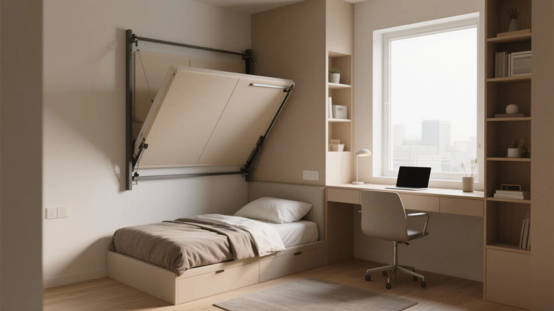 3. Flexible guest/office bedroom setup