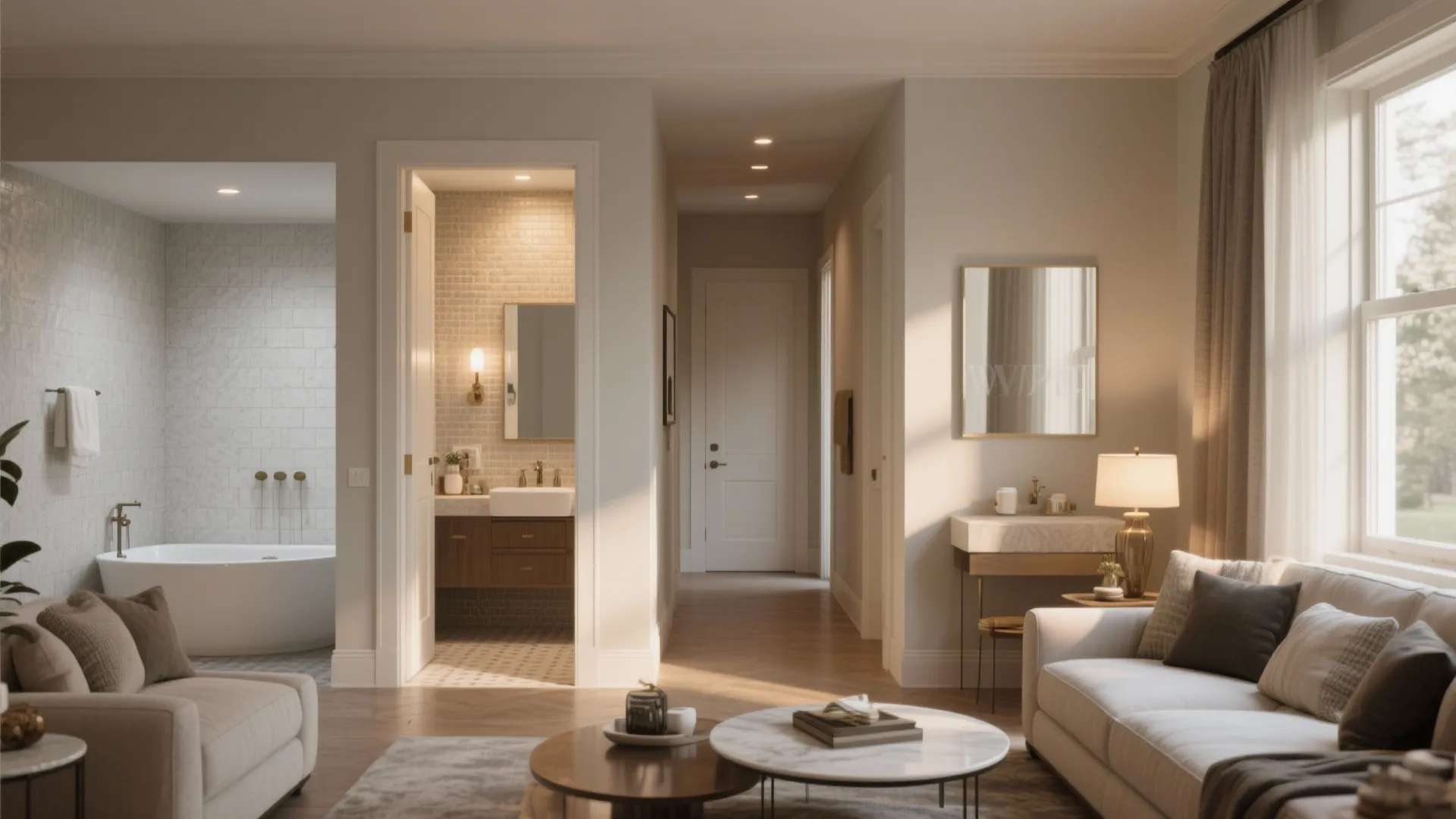 2. Guest Bath + Powder Room for Flexibility